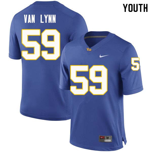 Youth #59 Carson Van Lynn Pittsburgh Panthers College Football Jerseys Sale-Royal